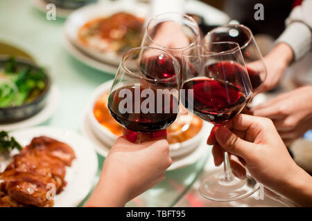 Abendessen im Restaurant. Stockfoto