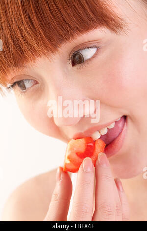 Nahaufnahme von roten Tomaten Stockfoto