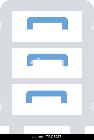 Büroschrank Schublade Möbel-Vektor Stock Vektor