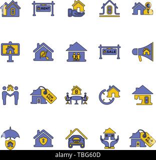 Immobilien Symbole eingestellt Stock Vektor