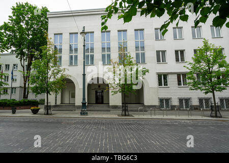 Vilnius, Litauen. Mai 2019 der Sitz des Verfassungsgerichts Gebäude Stockfoto