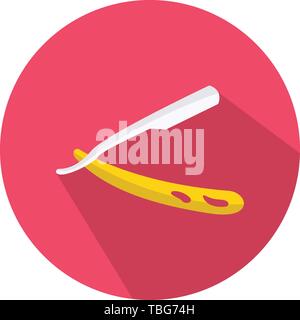 Rasiermesser flachbild Symbol-Razor bunte Zeichen Vektor Stock Vektor