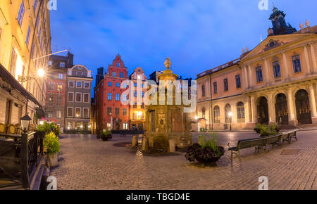 Platz Stortorget in Stockholm, Schweden Stockfoto