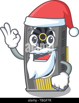 Santa Grafikkarte oben cartoon Stuhl Stock Vektor