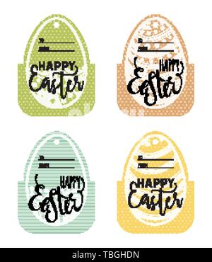 Satz von Vintage Ostern Geschenk tags Stock Vektor