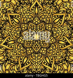 Mandala Muster Hintergrund. Stock Vektor