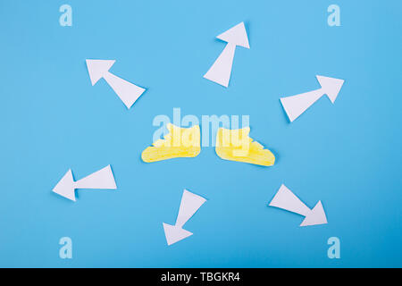 Entscheidungen für die Zukunft. Cartoon Illustration Stockfoto