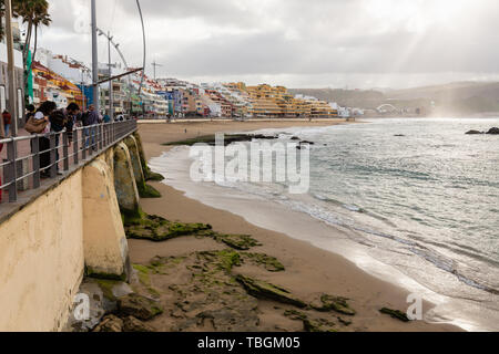 Playa de Las Canteras in Las Palmas de Gran Canaria, Gran Canaria, Spanien Stockfoto