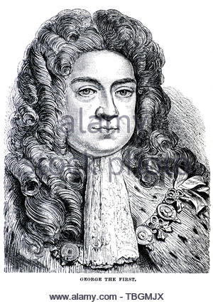 George I, 1660 - 1727, König von Großbritannien und Irland vom 1. August 1714 bis zu seinem Tod Stockfoto