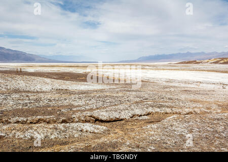 Historische Harmony Borax arbeitet mit Exponaten auf dem Trail. Death Valley National Park in Kalifornien, USA Stockfoto