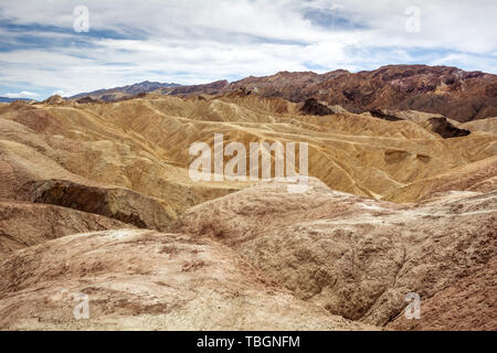 Zabriskie Point im Death Valley National Park in Kalifornien, USA Stockfoto