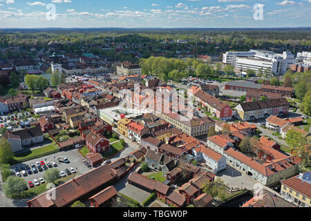 Der hölzerne Stadt Eksjö in Eksjö Innenstadt über 50 Erbe hat - Gelistet Holzhäuser und ist in Europa einer der am besten erhaltenen Städte aus Holz. Stockfoto