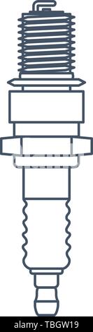 Zündkerze Vektor logo Vorlage. Autoparts oder Auto Service Symbol. Vektor Stock Vektor