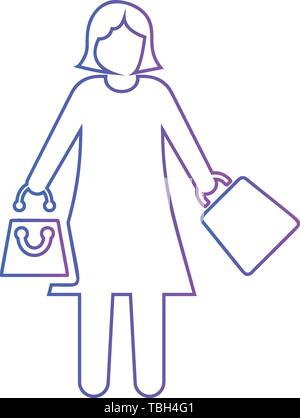 Mädchen shopper icon-Vektor Stock Vektor