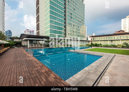 City Hotel Pool Stockfoto