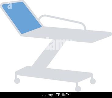 Krankenhausbett und Element Behandlung Symbol-glyph Style schwarz Vektor-Vektor Stock Vektor