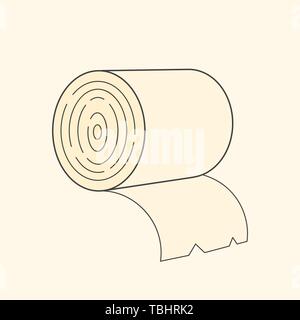 Wc-Papier Vektor Illustration für T-Shirt, Etiketten, Flyer und Design. Stock Vektor