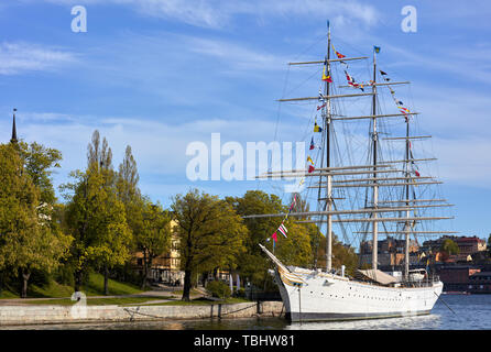 Hostel Segelboot AF Chapman und Skeppsholmen in Stockholm, Schweden Stockfoto