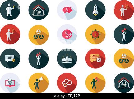Business Icons Set-Geschäft Zeichen Abbildung Stock Vektor