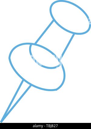 Eine Reißzwecke-Symbol-Vektor Stock Vektor
