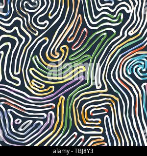 Vector Farbe Muster, geschwungene Linien, Schwarz und Weiß grunge Hintergrund Stock Vektor