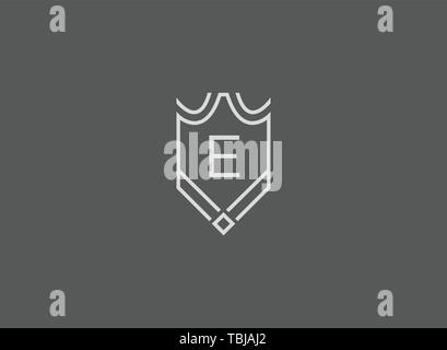 Luxus lineare Schild Monogramm Buchstaben E logo Stock Vektor