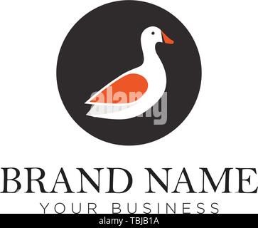 Duck Logo Vector Illustration Stock Vektor