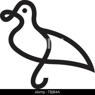 Ente Vogel Logo Stock Vektor