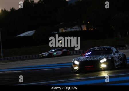 Le Beausset, Frankreich. 01 Juni, 2019. Ram Racing Mercedes-AMG GT3 mit Pro-Am-Cup Fahrer Remon Vos, Darren Burke & Tom Onslow-Cole während der blancpain GT Serie Endurance Cup am Circuit Paul Ricard, Le Beausset, Frankreich Am 1. Juni 2019. Foto von Jurek Biegus. Credit: UK Sport Pics Ltd/Alamy leben Nachrichten Stockfoto