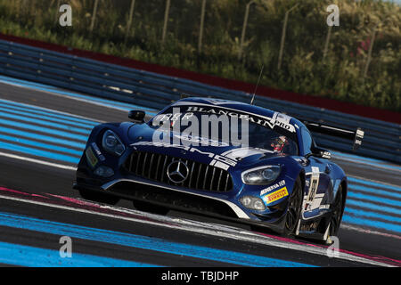 Le Beausset, Frankreich. 01 Juni, 2019. Mercedes-AMG Team Akka ASP Mercedes-AMG GT3 mit Fahrer Raffaele Marciello, Michael Lake & Vincent Abril während der blancpain GT Serie Endurance Cup am Circuit Paul Ricard, Le Beausset, Frankreich Am 1. Juni 2019. Foto von Jurek Biegus. Credit: UK Sport Pics Ltd/Alamy leben Nachrichten Stockfoto