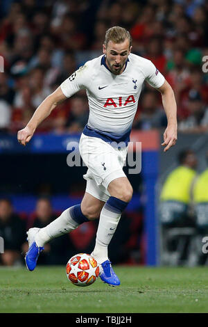 Madrid, Spanien. 01 Juni, 2019. Harry Kane von Tottenham Hotspur während der UEFA Champions League Finale zwischen den Tottenham Hotspur und Liverpool an Wanda Metropolitano am 1. Juni 2019 in Madrid, Spanien. (Foto von Daniel Chesterton/phcimages.com) Credit: PHC Images/Alamy leben Nachrichten Stockfoto