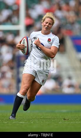 Twickenham Stadium. London. UK. 2. Juni 2019. England Frauen v Babarians Frauen. Bernstein Schilf (England). 02.06.2019. Credit: Sport in Bildern/Alamy leben Nachrichten Stockfoto