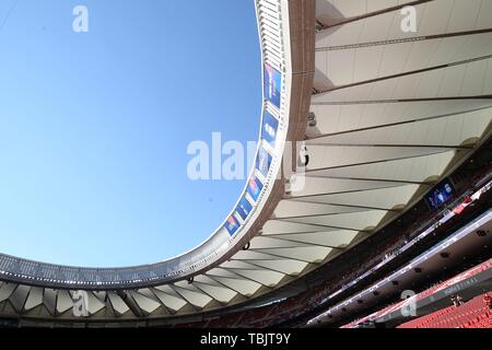 Madrid, Spanien. 1. Juni 2019. firo: 01.06.2019 Fußball, Fußball: Uefa Champions League, CL, CHL Saison 2018/2019 Finale, Finale, Finale Tottenham Hotspur - FC Liverpool Indoor, Wanda Metropolitano, Atletico Madrid Stadion, Übersicht, Stadion Übersicht | Nutzung der weltweiten Kredit: dpa/Alamy leben Nachrichten Stockfoto