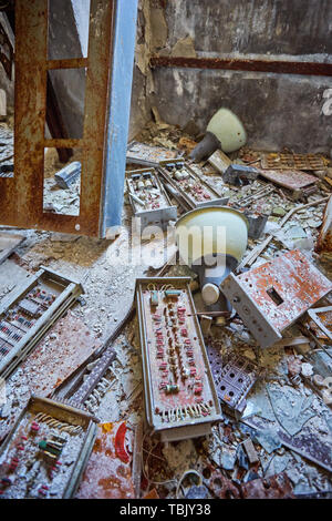 Die streng geheimen Militärbasis versteckt in Tschernobyl: Russische Specht Stockfoto