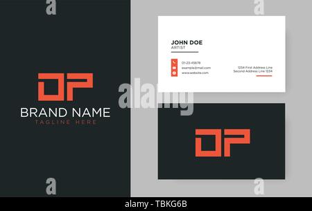 Premium schreiben DP-Logo mit einem eleganten corporate identity Vorlage Stock Vektor