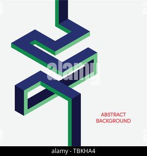 Abstrakte bunte geometrische isometrische Hintergrund kann für Tapeten, Vorlage, Poster, Hintergrund, Buch, Broschüre, Prospekt, Flyer verwendet werden, Vektor Stock Vektor
