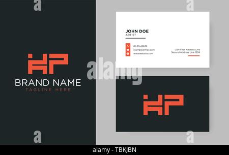 Premium schreiben KP Logo mit einem eleganten corporate identity Vorlage Stock Vektor