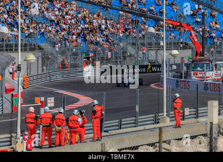 Monte Carlo, Monaco - 24. Mai 2017: britische Rennfahrer Lewis Hamilton, 5 Mal Formel-1-Weltmeister fahren Mercedes Auto F1 Grand Prix Rennen Stockfoto