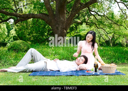 Ein Paar auf einem s-Urlaub. Stockfoto