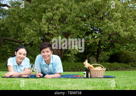 Ein Paar auf einem s-Urlaub. Stockfoto