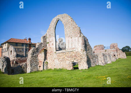 Vor allem aus dem 14. Jahrhundert ruiniert bleibt Gebäude der Abtei, Leiston Suffolk, England, UK gegründet. c. 1183 von Ranulf de Glanville Stockfoto