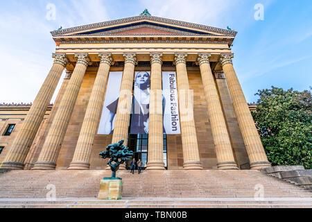 Philadelphia, Pennsylvania, USA - Dezember, 2018 - Philadelphia Museum der Kunst. Stockfoto