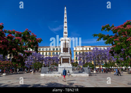 Plaza de la Merced in Málaga Stockfoto