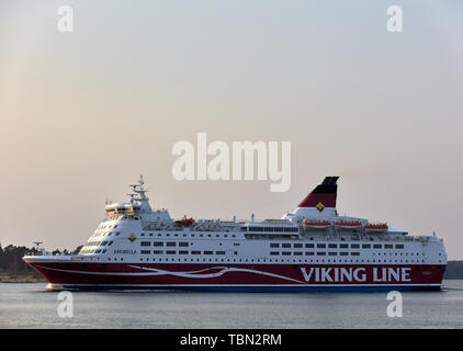 Viking Line Fähre Amorella segelt nach Stockholm, Schweden Stockfoto