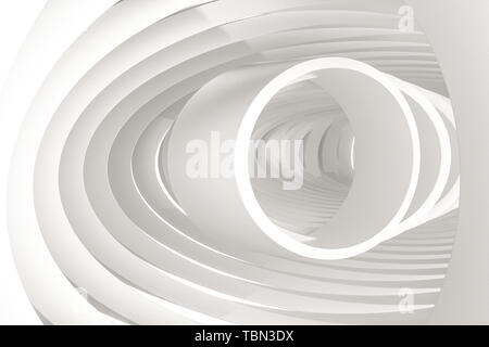 3D-Rendering, weiße Oberfläche Kanal Stockfoto