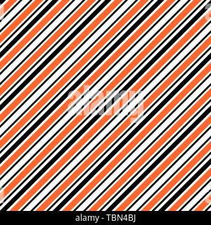 Halloween Streifen nahtlose Muster - Schwarz, Orange, Weiß und diagonalen Streifen design Eps 10. Stock Vektor