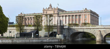 Schwedisches Parlamentsgebäude in Helgeandsholmen, Stockholm, Schweden Stockfoto