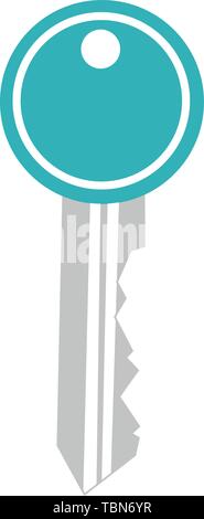Symbol mit einem farbigen Schlüssel Stock Vektor