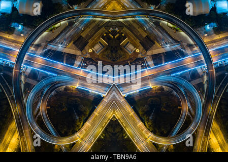 Luftaufnahme der Stadt Shanghai interchange Stockfoto