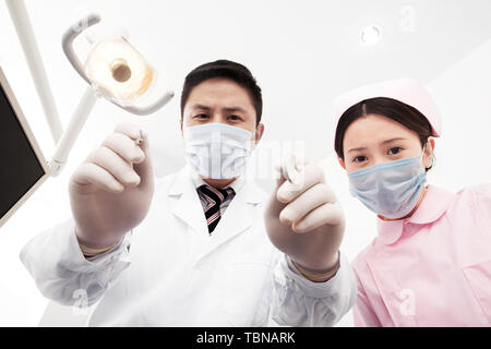 Sanitäter sind in der Klinik. Stockfoto